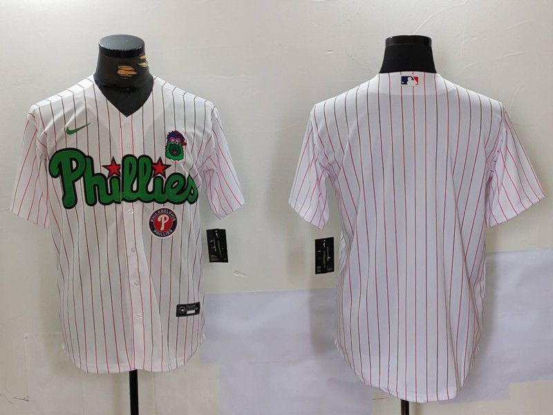 Men Philadelphia Phillies Blank White stripe Joint Name 2024 Nike MLB Jersey style 902